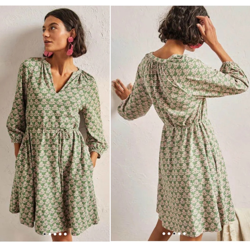 Boden Notch Neck Jersey Dress, 16L, EUC - Picture 7 of 8